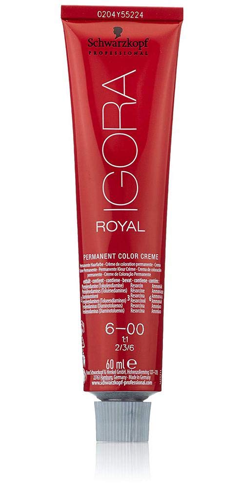 Schwarzkopf Royal Igora 6-00 – tube colorant, couleur qui tient tout au long du jour.