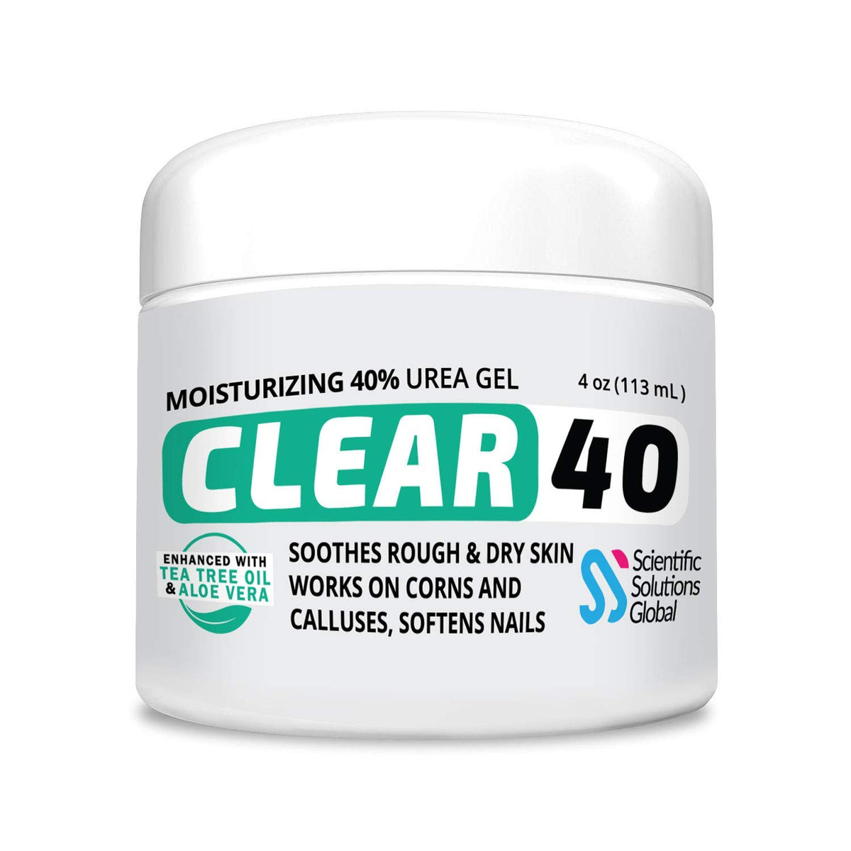 Gel CLEAR 40 de Scientific Solutions Global dans son flacon — hydratation en profondeur.