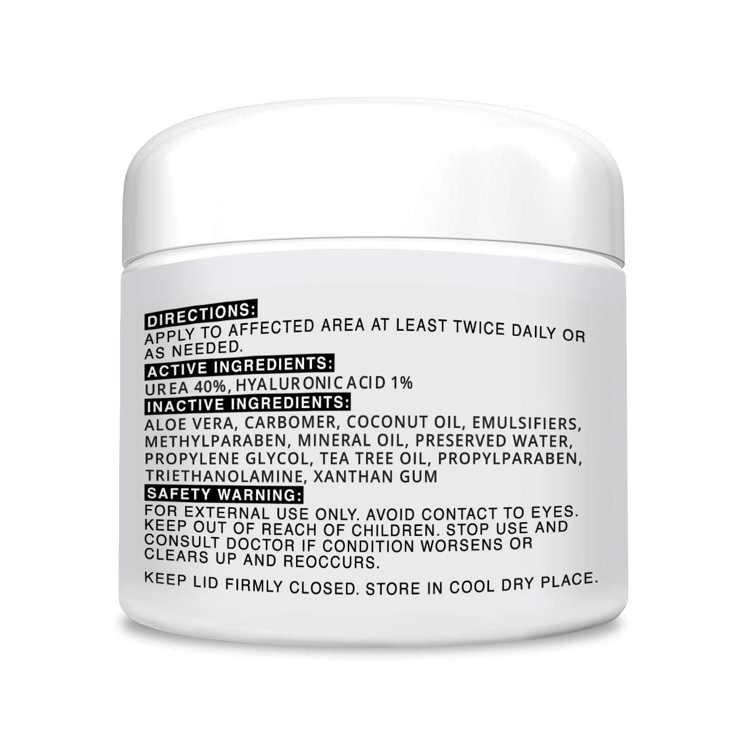 CLEAR 40 avec Tea Tree — effets apaisants potentiels sur zones sèches.