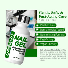 Ongles abîmés avant/après avec le gel urea-nail Scientific Solutions Global