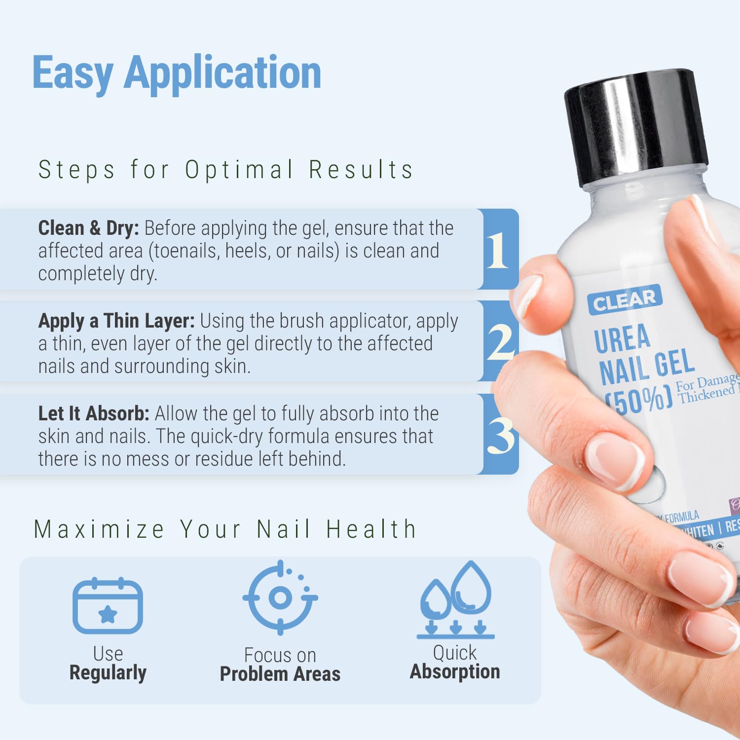 Scientific Solutions Global Urea50 – ongles avant-après montrant amélioration