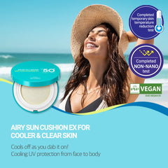 SCINIC Cushion solaire Airy Application : application facile et couverture légère