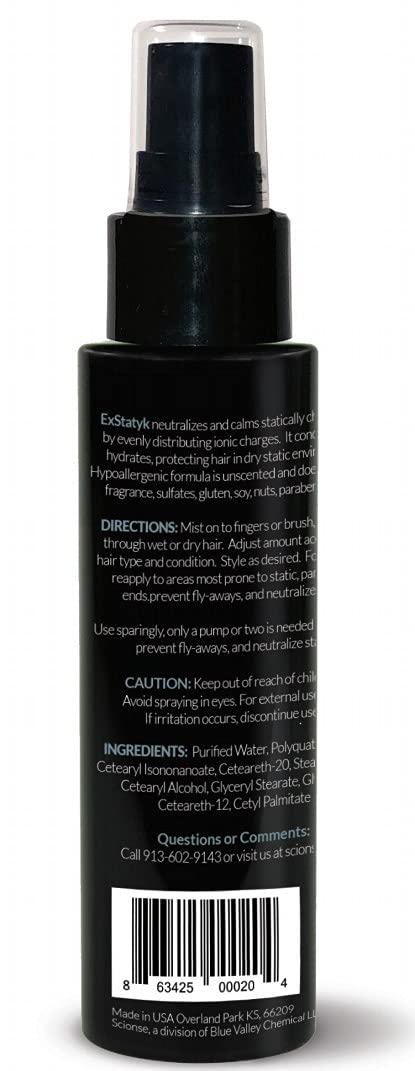 SCIONSE ExStatyk, vaporisateur compact pour une routine sans parfum et hypoallergénique.