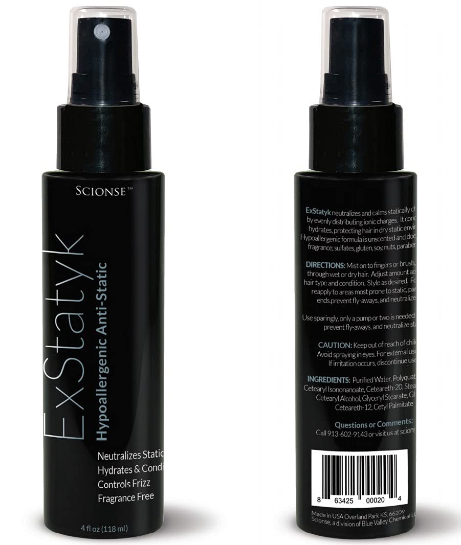 SCIONSE ExStatyk, solution légère pour cheveux lisses et faciles à coiffer.