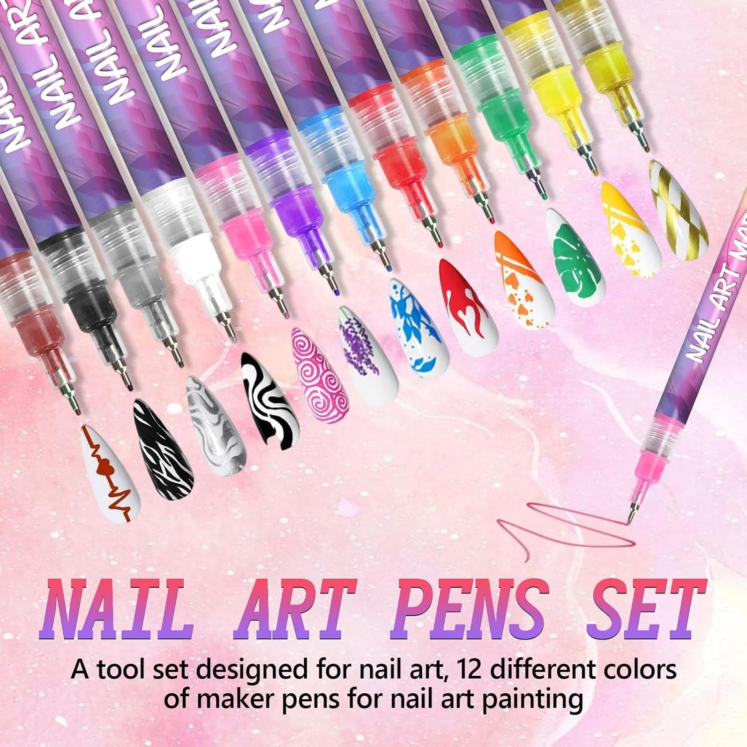 ScontLuy stylo déco ongles 3D pour dessins détaillés