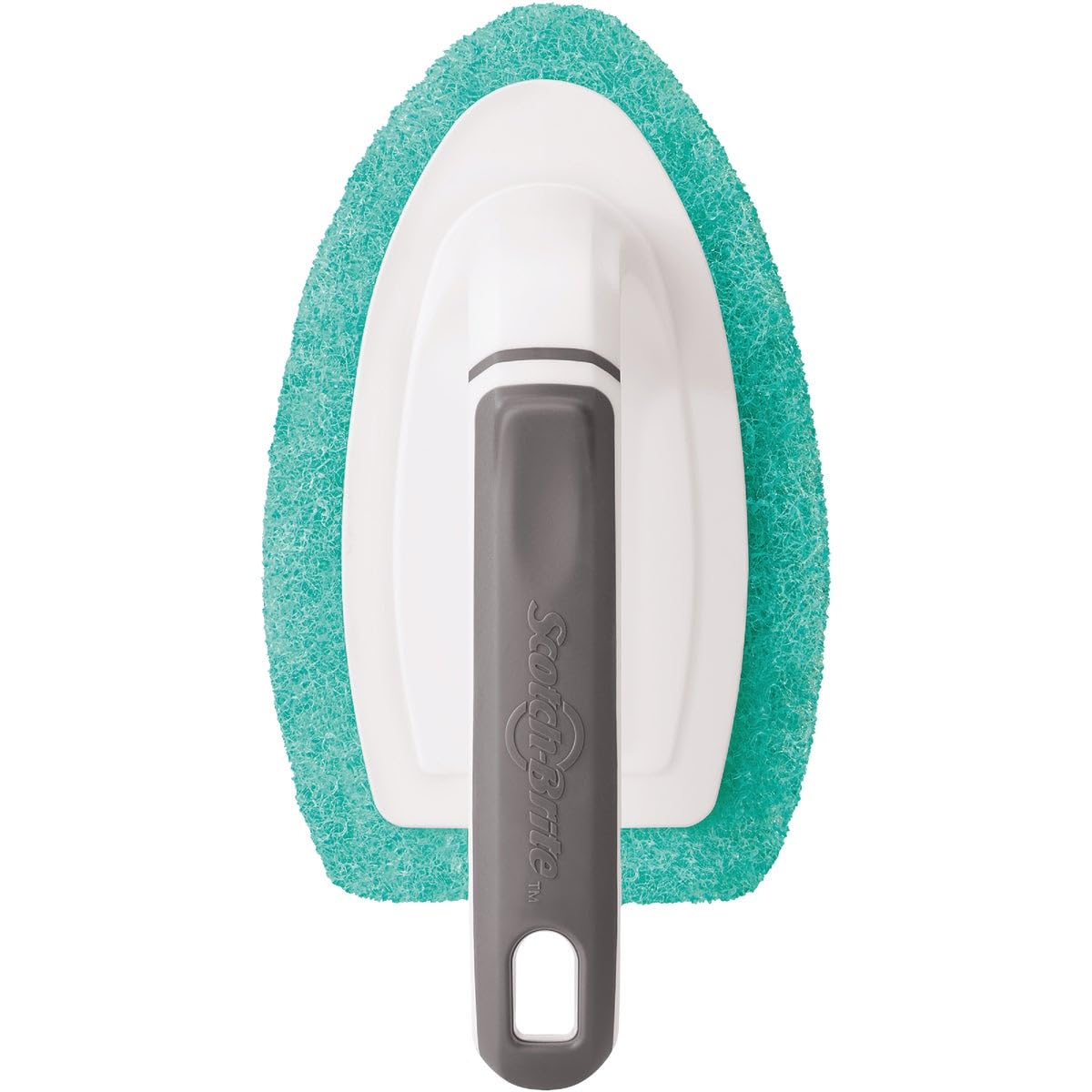Brosse Scotch-Brite bleue, rangement facile et durabilité améliorée grâce à son design robuste.