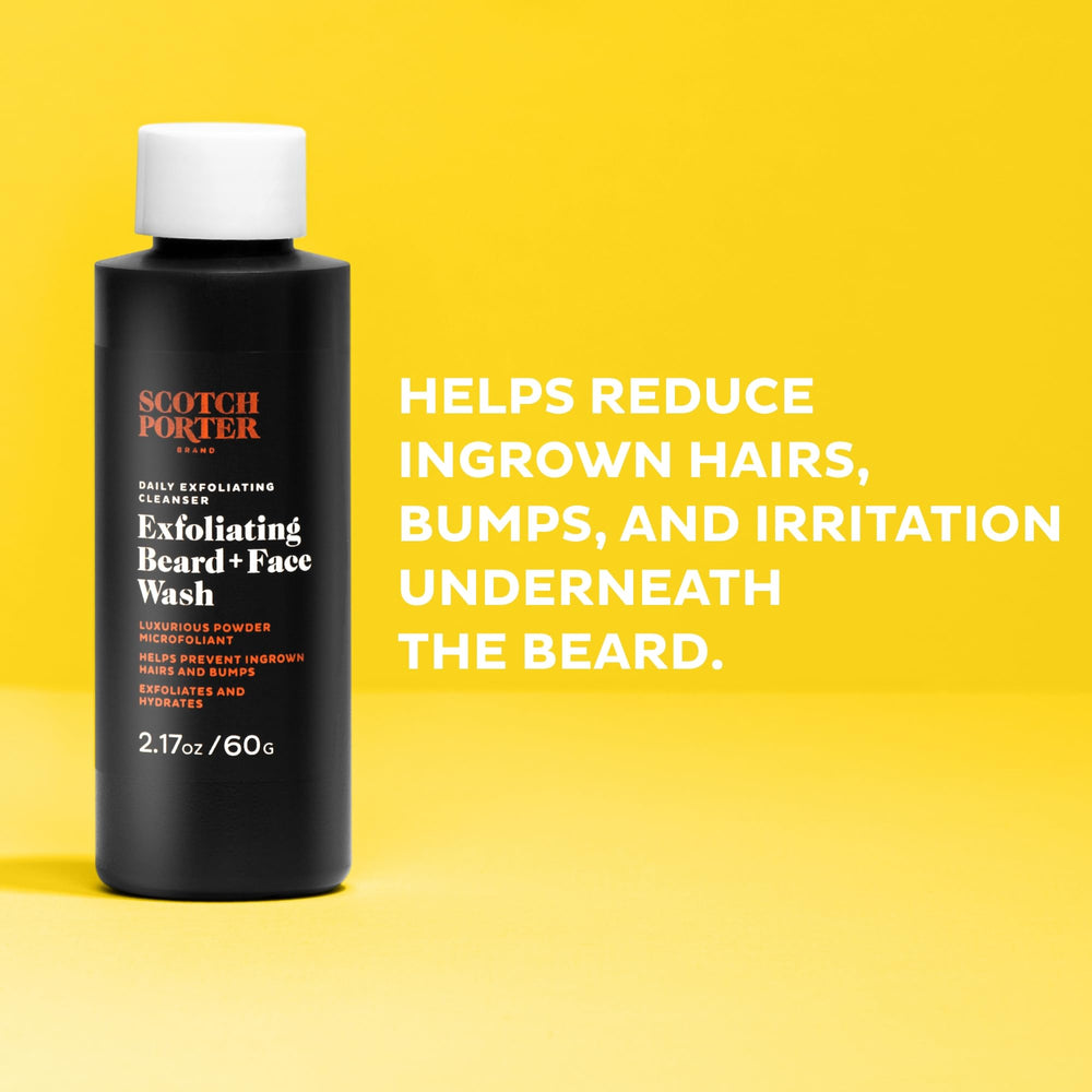 Scotch Porter application visage barbe massage facile pour routine propre.