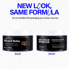 Application douce du baume Scotch Porter sur la barbe pour douceur immédiate.
