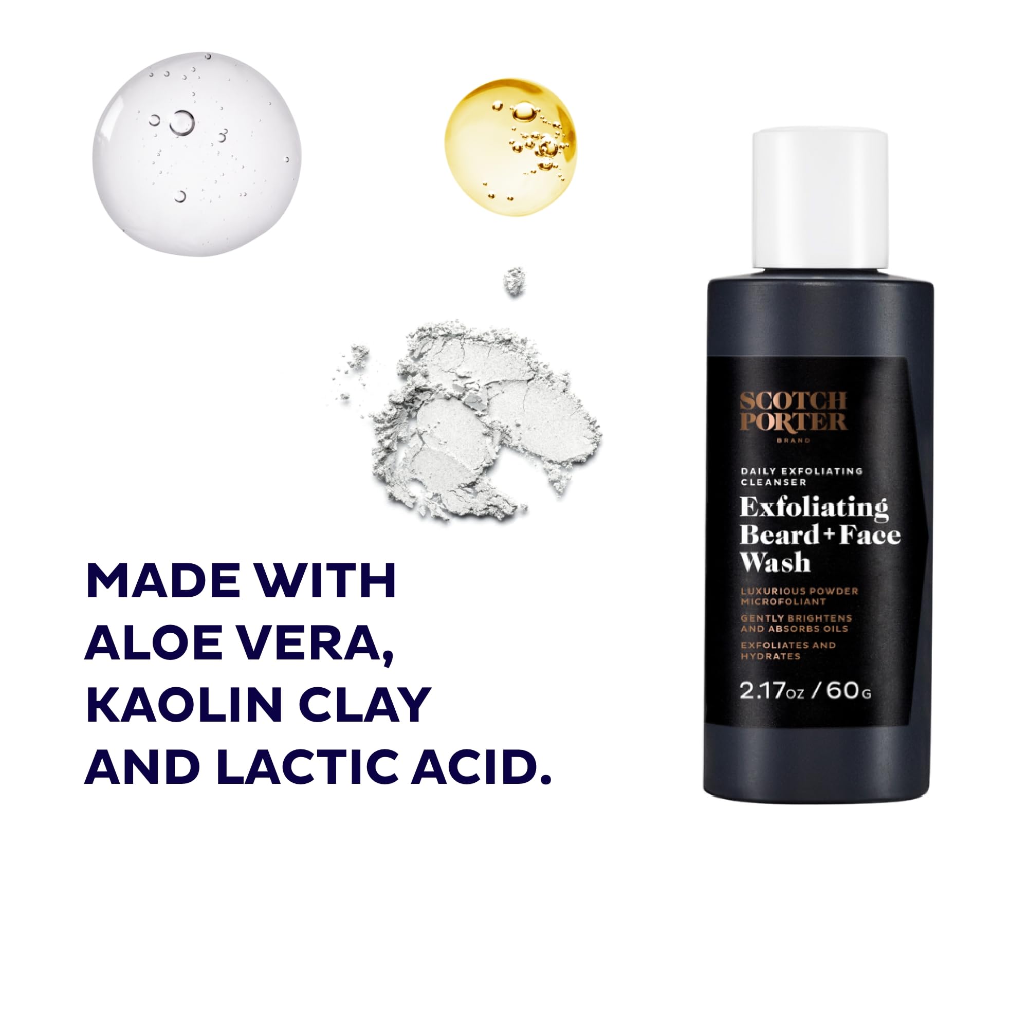 Scotch Porter mousse creme visage barbe, texture riche et confortable.