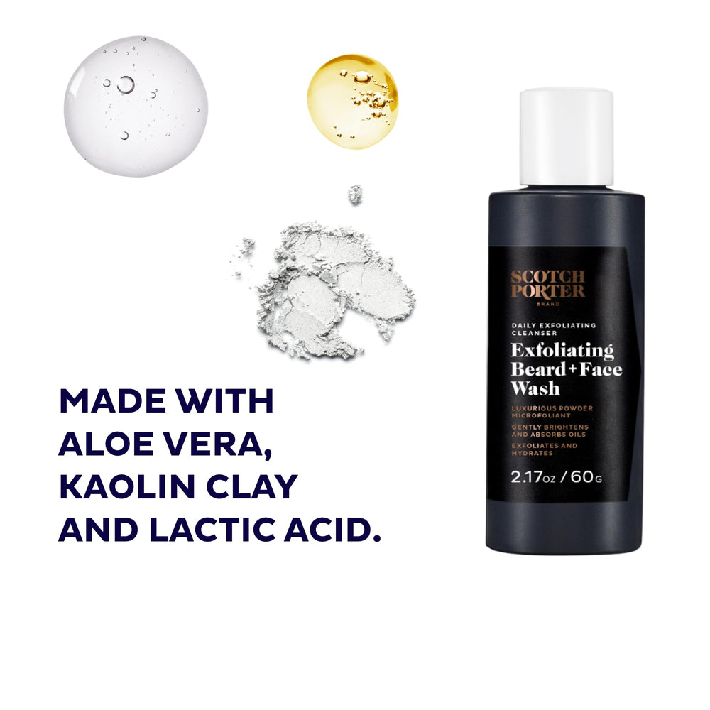Scotch Porter mousse creme visage barbe, texture riche et confortable.