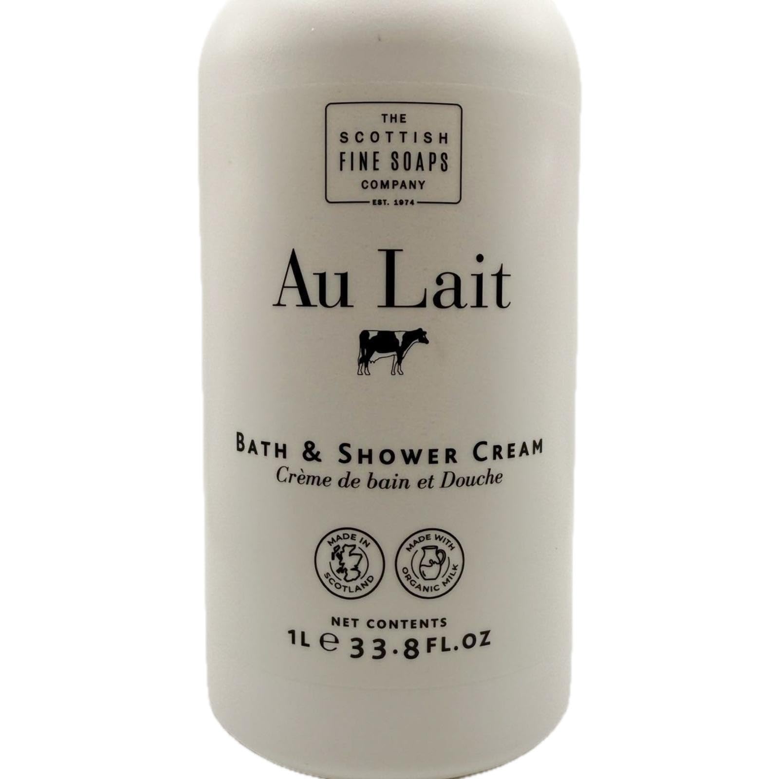 Au Lait fragrance with rich milk lather elevates bath and shower routines.