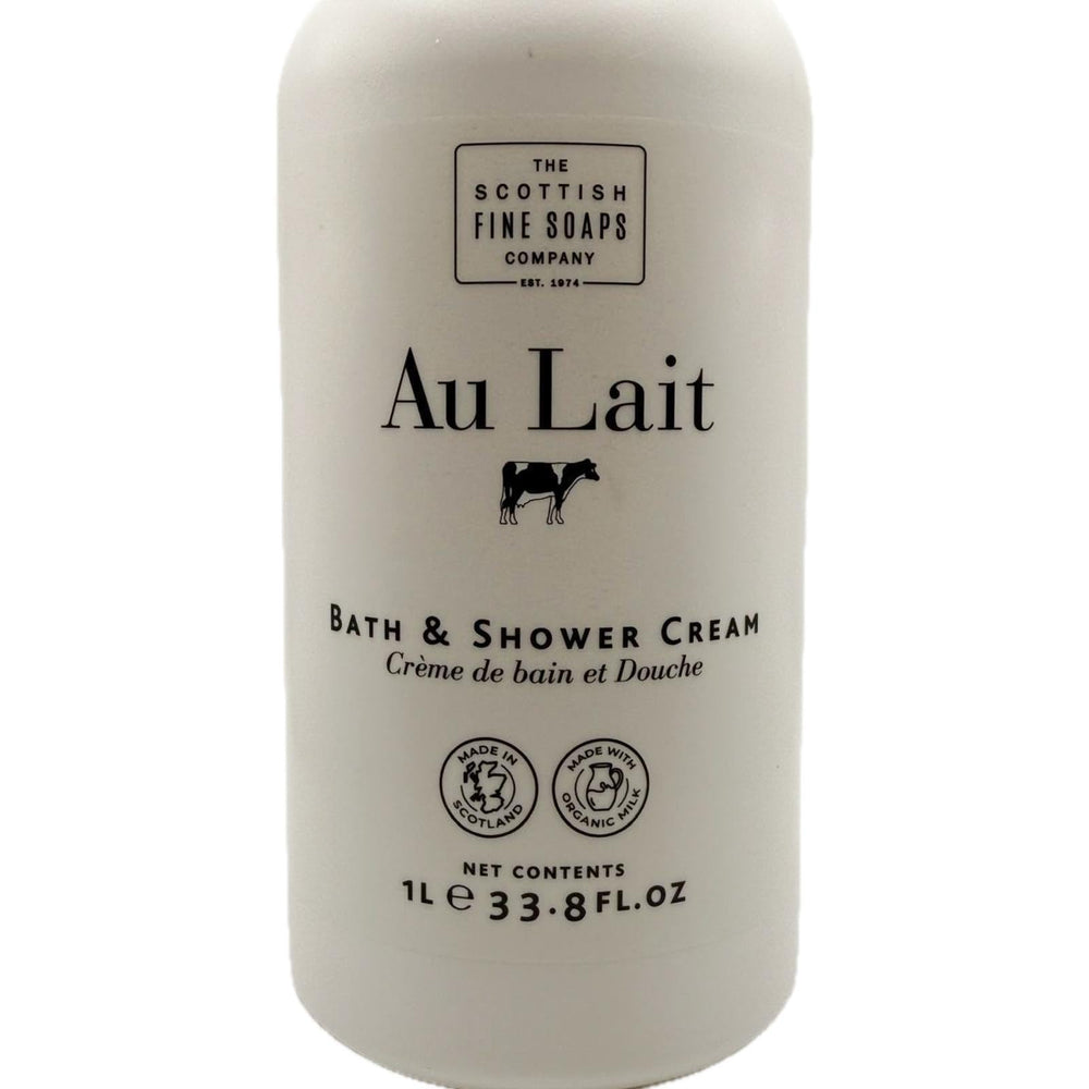 Au Lait fragrance with rich milk lather elevates bath and shower routines.