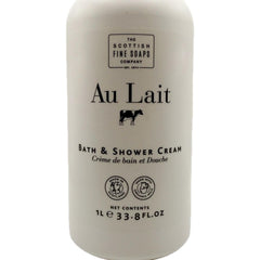 Au Lait fragrance with rich milk lather elevates bath and shower routines.