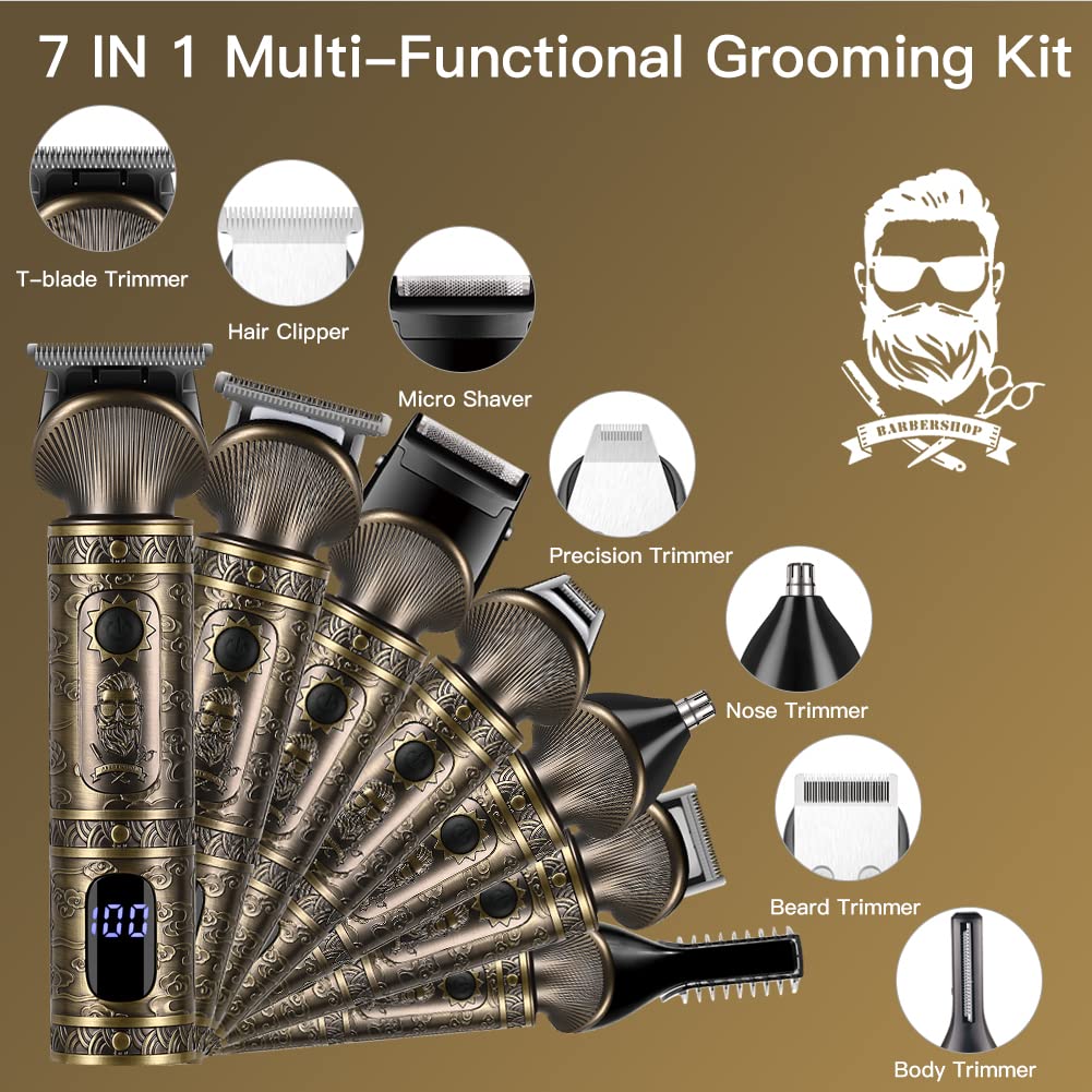 Kit Scttomon 7 en 1 pour coiffage et rasage polyvalent
