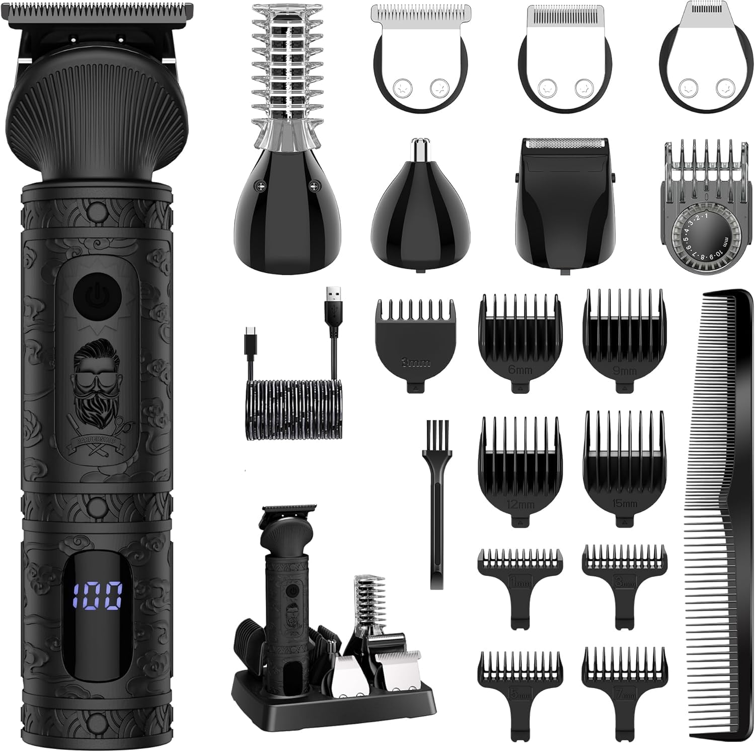 Tondeuse barbe Scttomon vue avant pour un rasage précis.