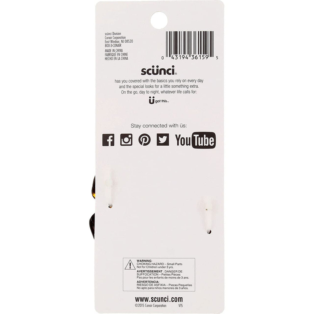 Clip pieuvre Scunci 8 cm, maintien efficace pour cheveux épais.