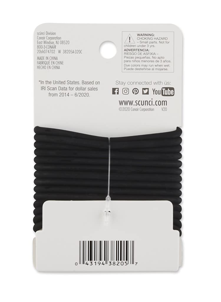Scunci gel noirs design sans glisse pour activités sportives et quotidiennes