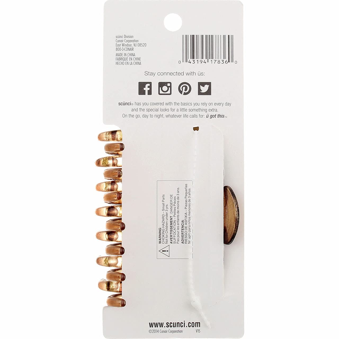 Scunci No Slip Crown Clip offre un maintien sûr pour des styles variés.