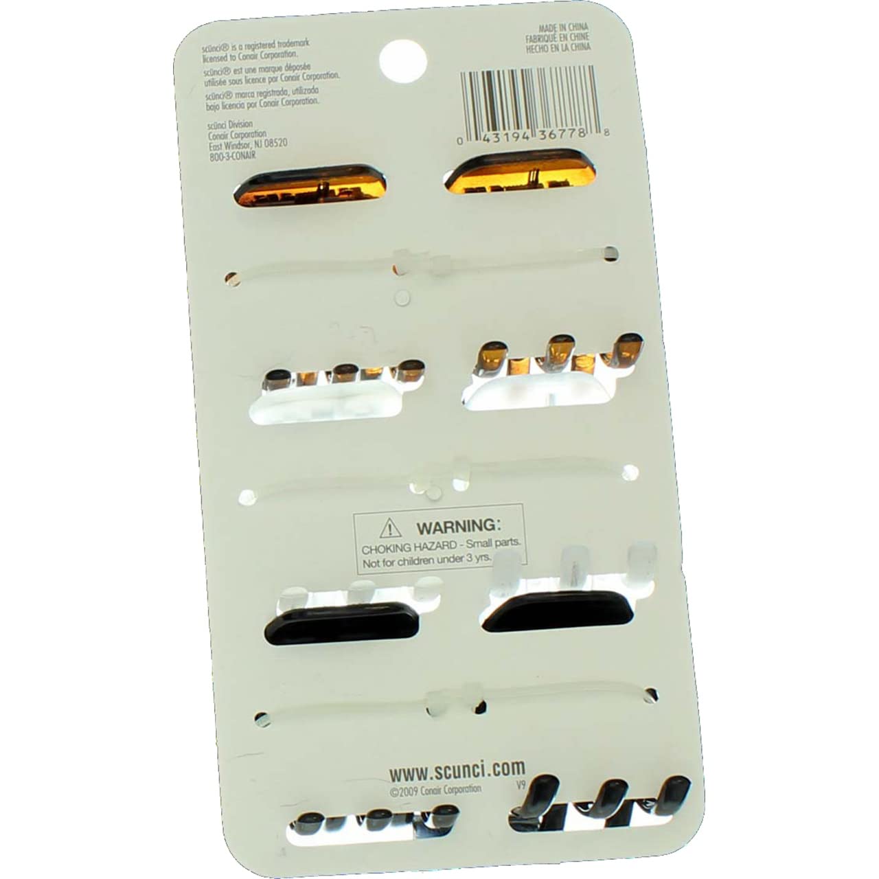 Ensemble Scunci Pack de 2, douze pinces mini pour plusieurs styles.
