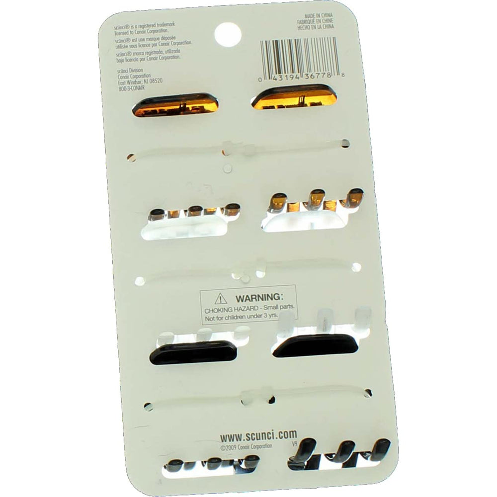 Ensemble Scunci Pack de 2, douze pinces mini pour plusieurs styles.