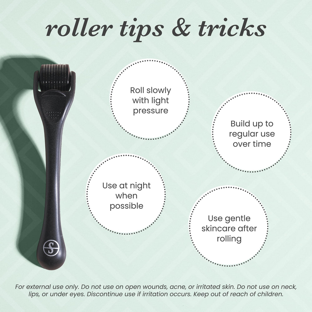 Rouleau Sdara Skincare compact etui — rangement pratique.