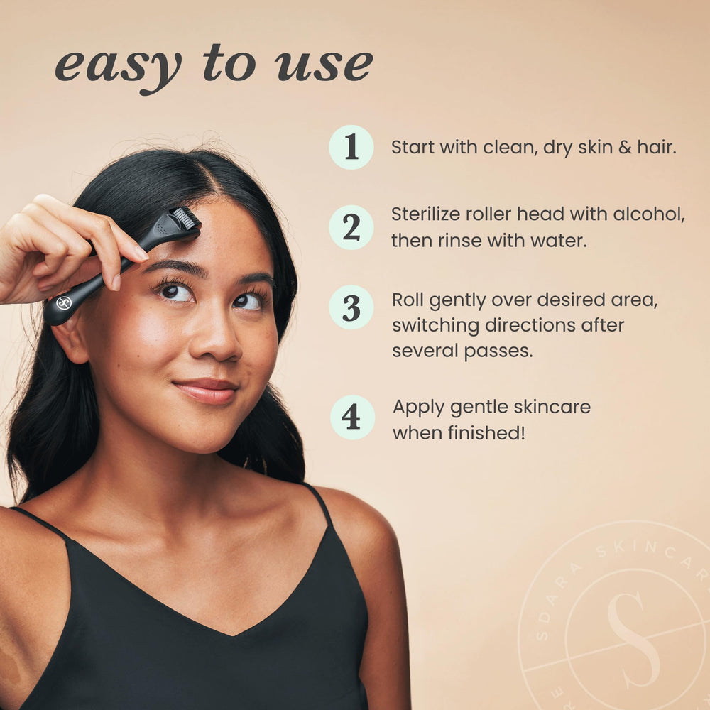 Rouleau Sdara Skincare portable — pratique à emporter lors des déplacements.