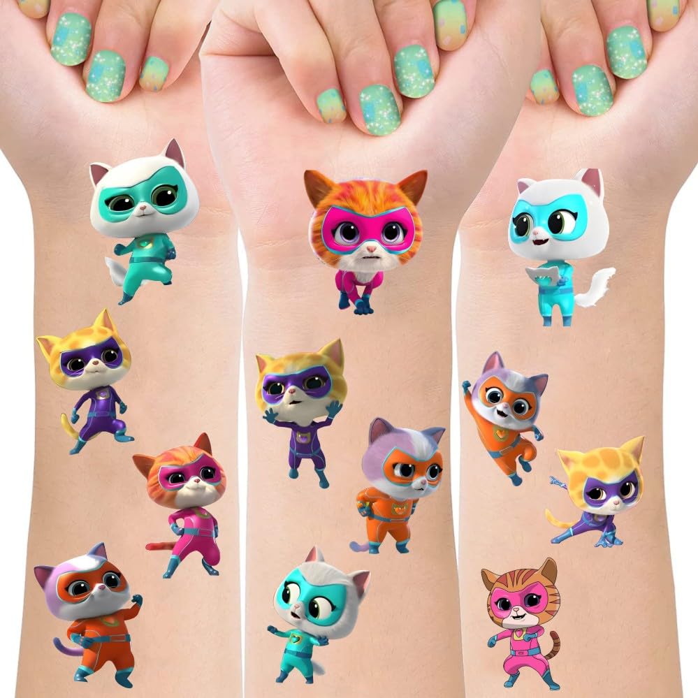 SDONY Super Chats : ensemble de motifs colorés pour les fêtes d'enfants.