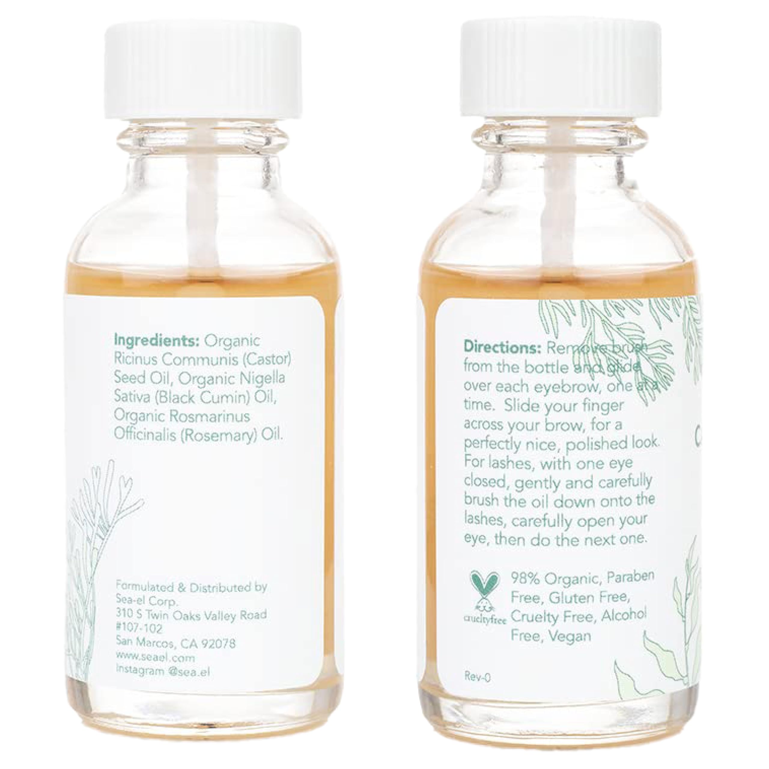 Sea-el Sérum Castor sur les cils et sourcils, démonstration d’application et d’utilisation.
