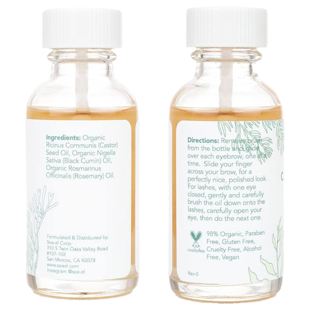Sea-el Sérum Castor sur les cils et sourcils, démonstration d’application et d’utilisation.
