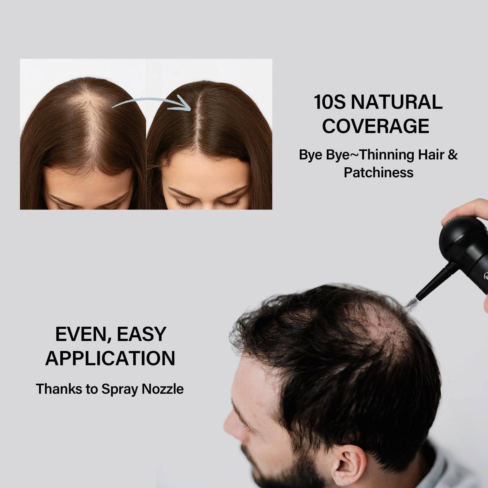 Seaboll hair fibers all-day coverage withstands sweat for active days.