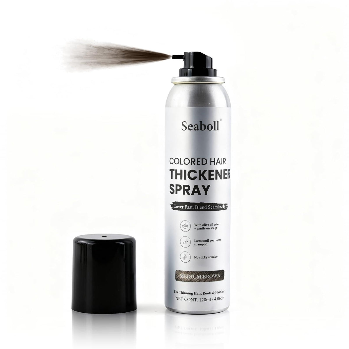 Seaboll retouche racine gris 4oz offre couverture instantanée et naturelle.