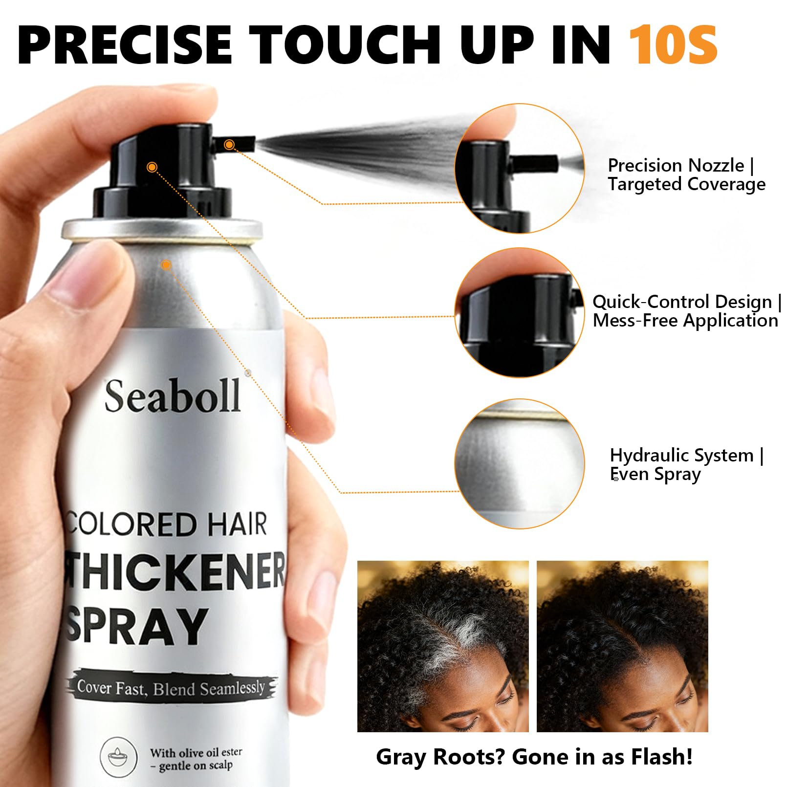 Seaboll Root Touch Up : nozzle précis pour retouche ciblée des racines.