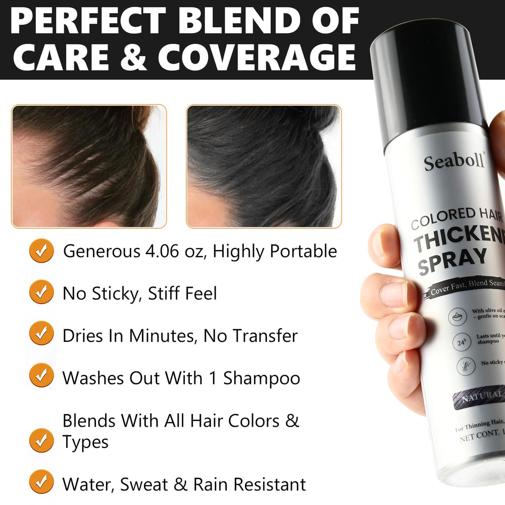 Avant usage: cheveux gris visibles sur racines avec Seaboll Root Touch Up.