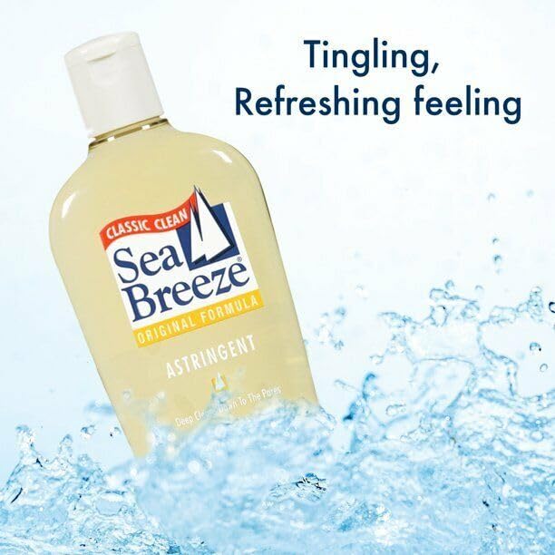 Sea Breeze Astringent Original label close-up highlighting classic formula