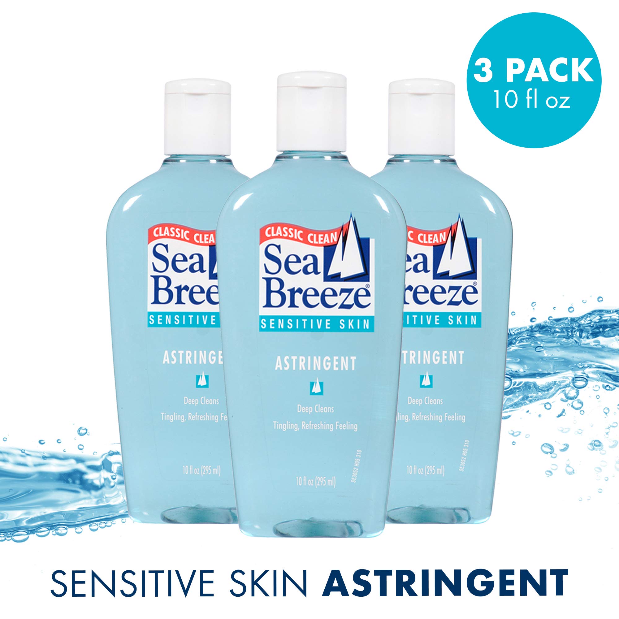 Emballage Seabreeze kit soin visage sensible en gros plan.