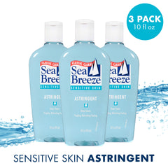 Emballage Seabreeze kit soin visage sensible en gros plan.