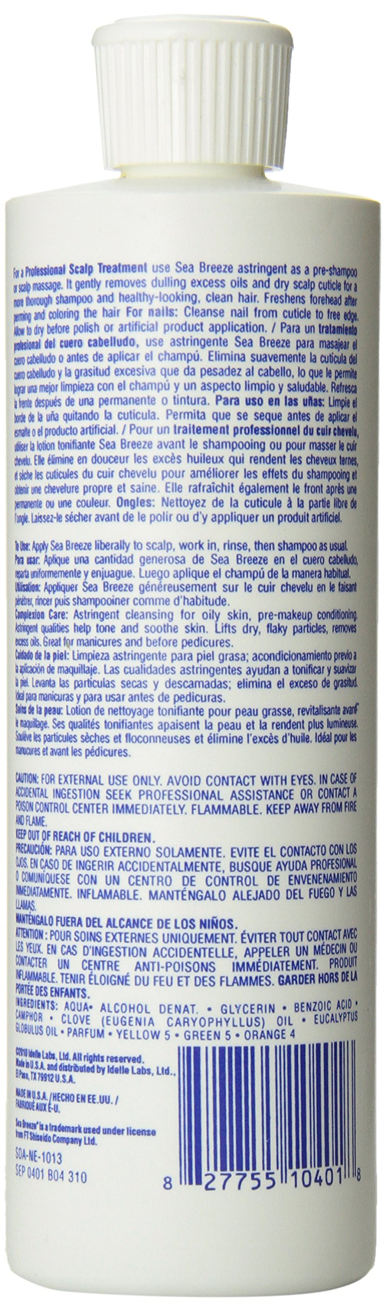Seabreeze tonique sur étagère, présentation produit idéale pour une peau équilibrée.