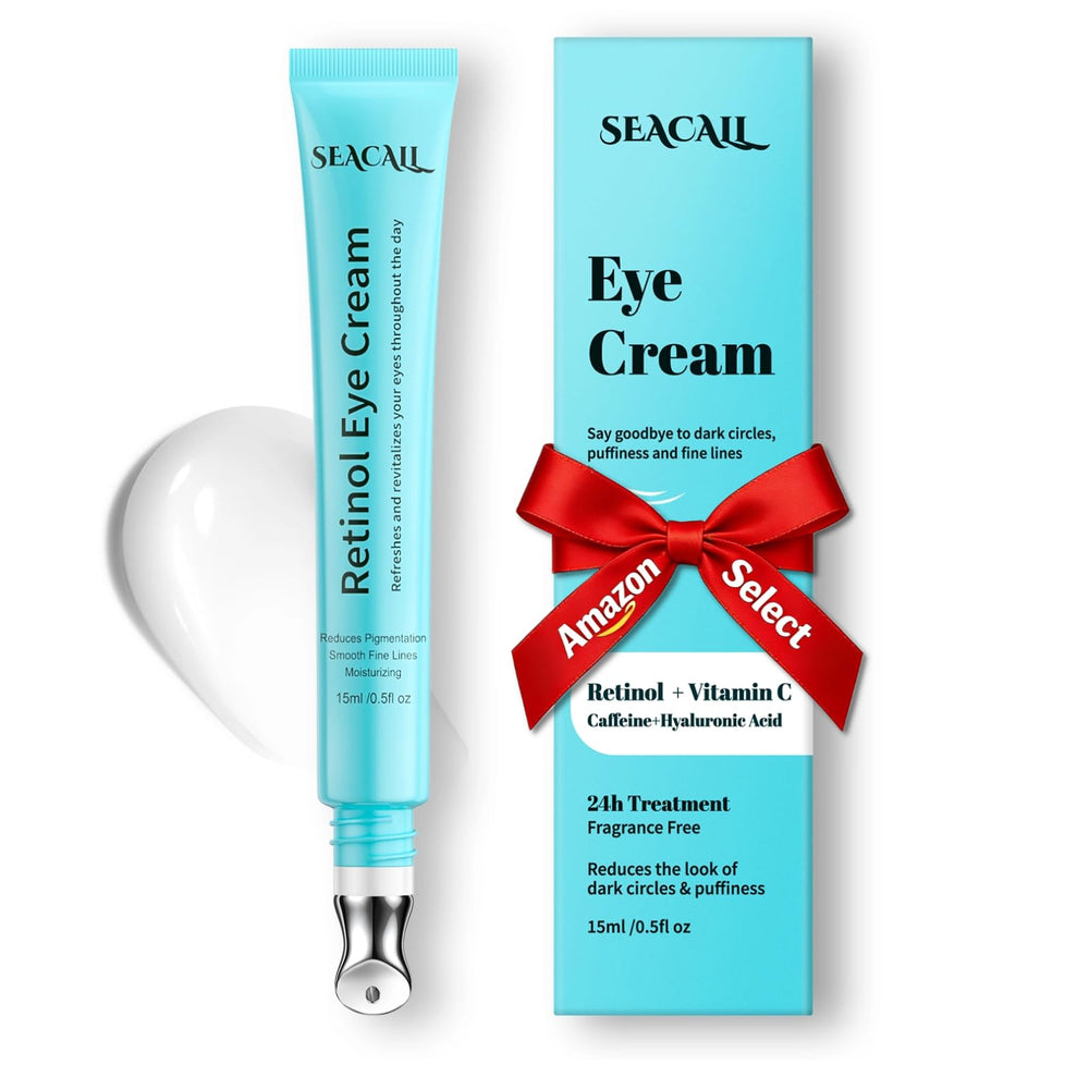 Seacall Crème Yeux Rétinol flacon pompe: soin ciblé pour réduire les signes de fatigue.