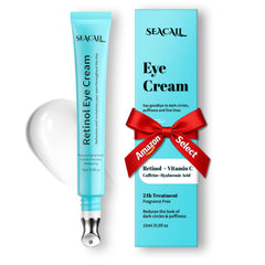 Seacall Crème Yeux Rétinol flacon pompe: soin ciblé pour réduire les signes de fatigue.