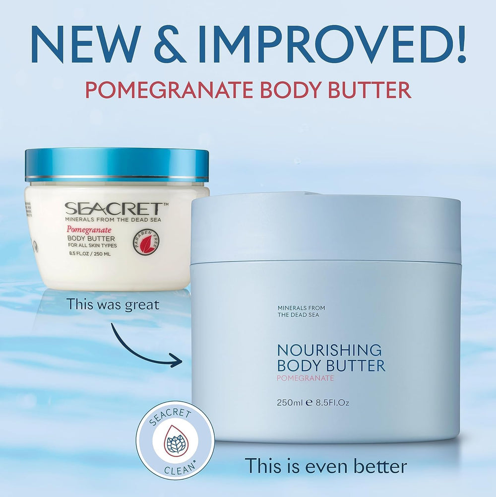 Pot SEACRET Beurre-corps-minéraux-pomegranate 241 ml, usage quotidien.