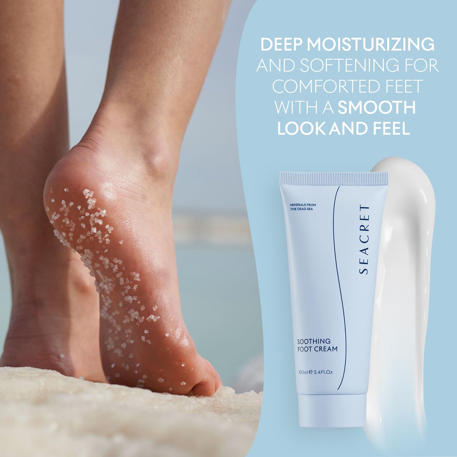 SEACRET crème-pieds masque nuit, réveil pieds plus doux.