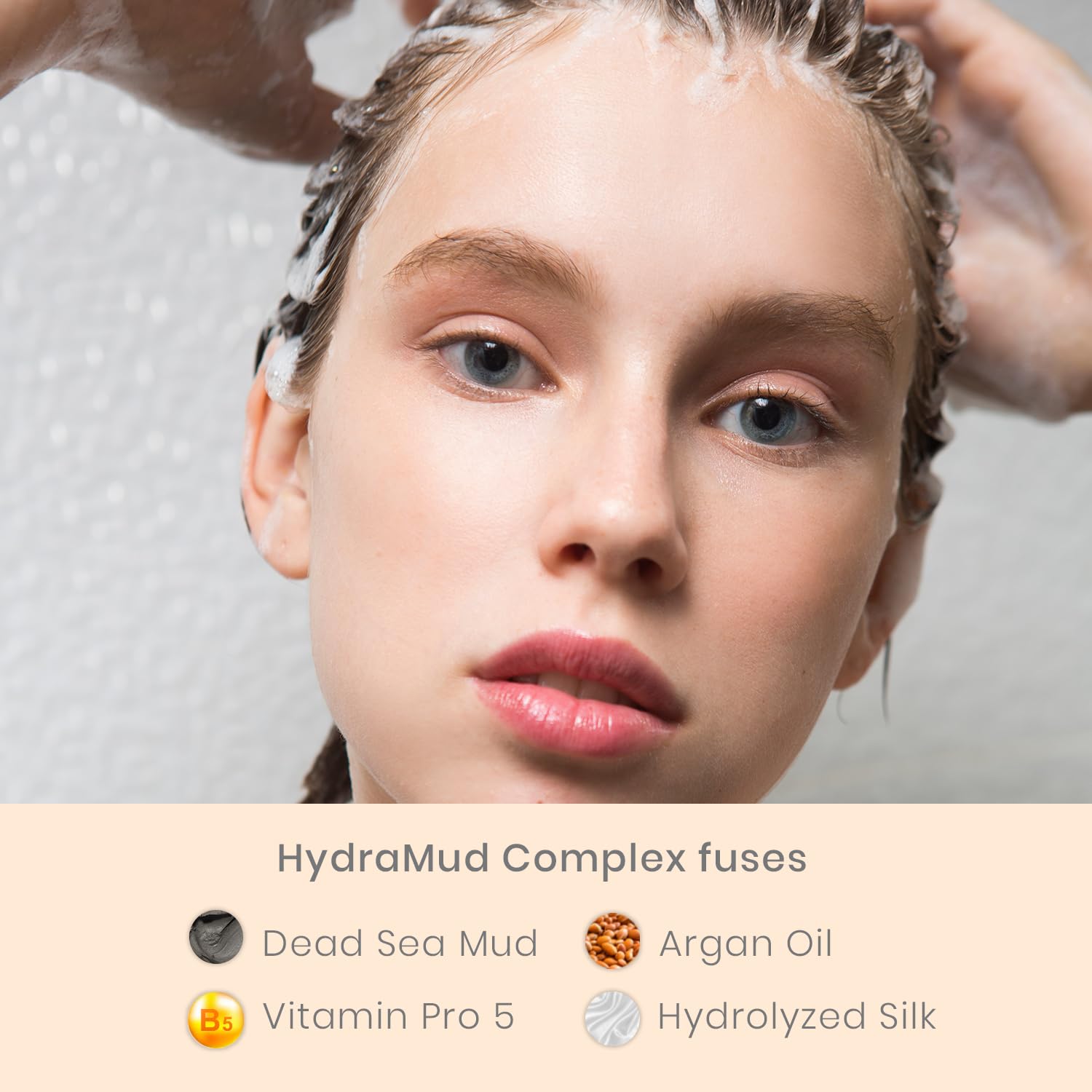 SEACRET HydraMud Shampoing avec provitamine B5 pour cheveux plus doux