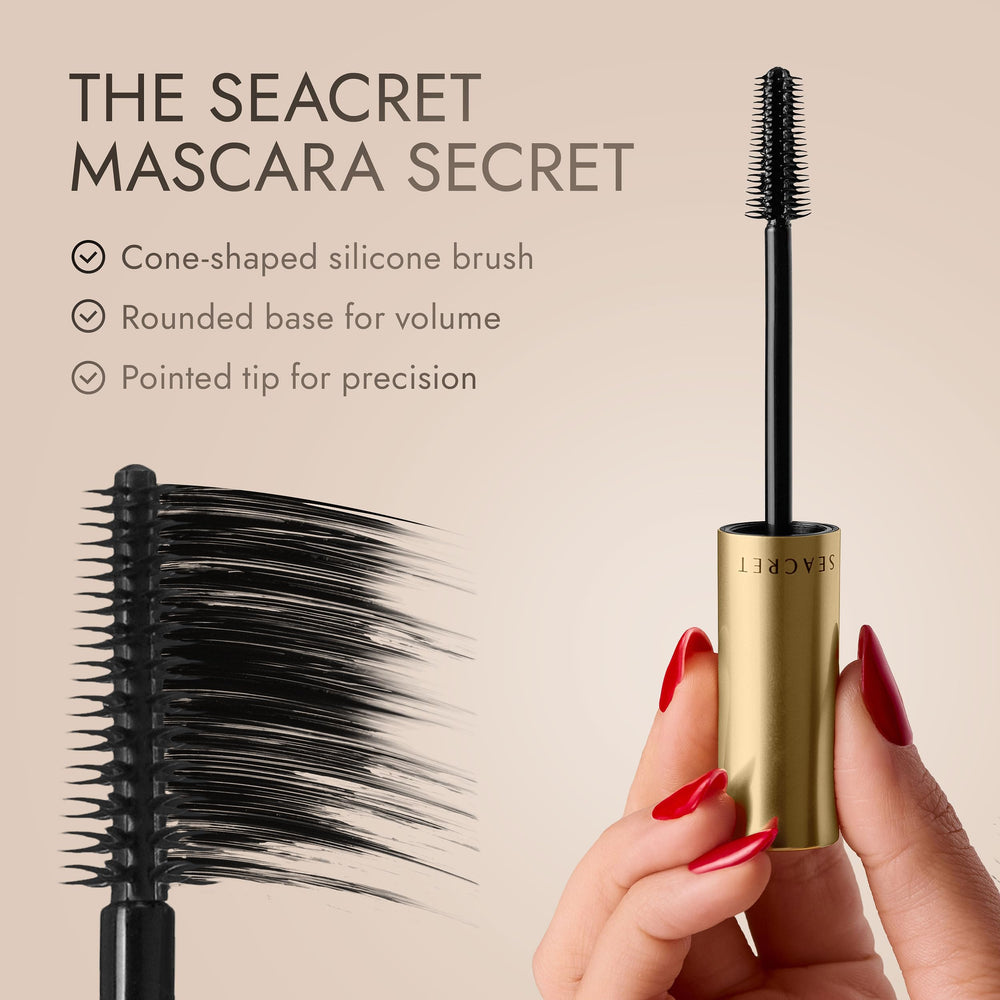 SEACRET Minéraux Mascara Tubant tenue sans bavure toute la journée.