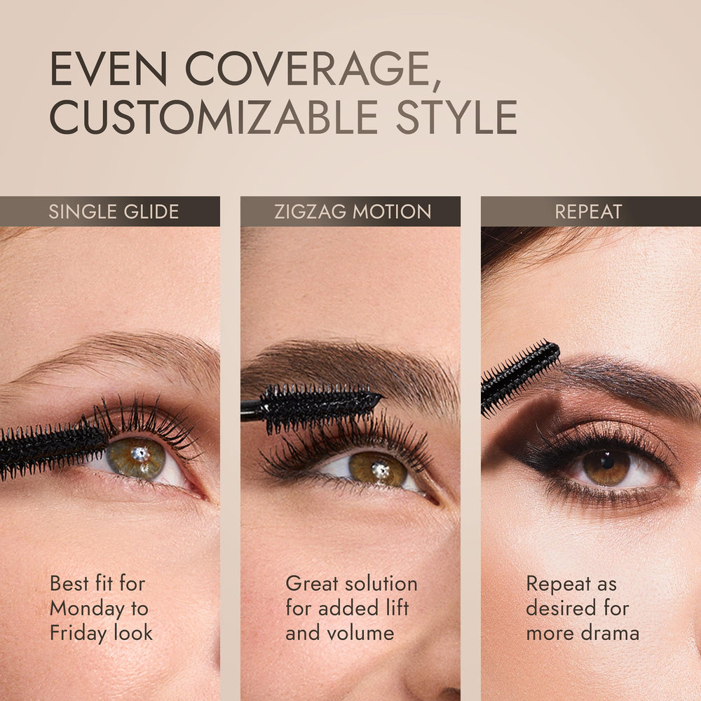 SEACRET Minéraux Mascara Tubant, brosse conique, favorise une application précise et contrôlée.