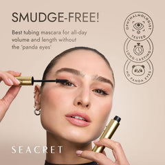 SEACRET Minéraux Mascara Tubant teinte noire pour un regard plus intense sans bavure.