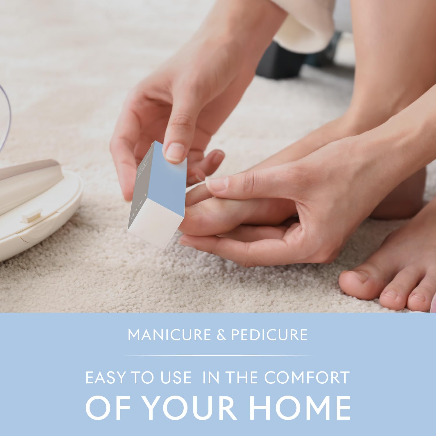 Tampon SEACRET Minerals Professionnel – mani-pédi à domicile, utilisation pratique.