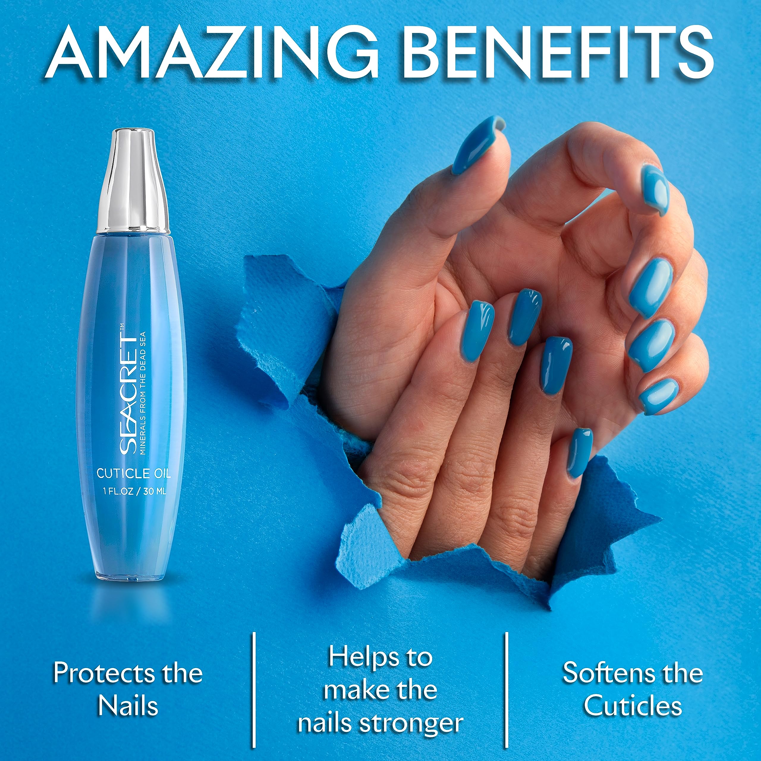 SEACRET minéraux Mer Morte – mineraux authentiques pour une hydratation ciblée des cuticules.