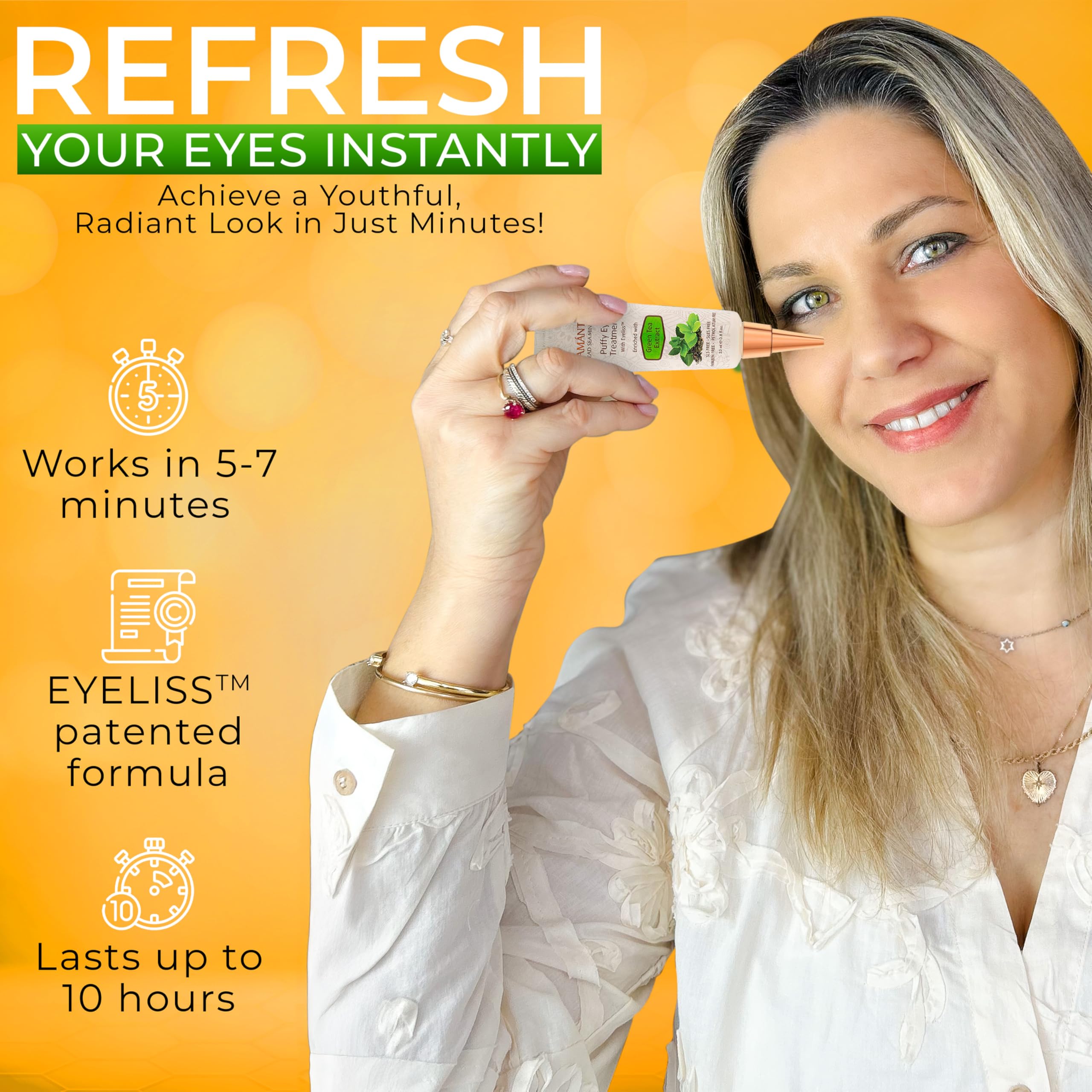 SEAMANTIKA – application facile de la crème yeux pour un rituel rapide.