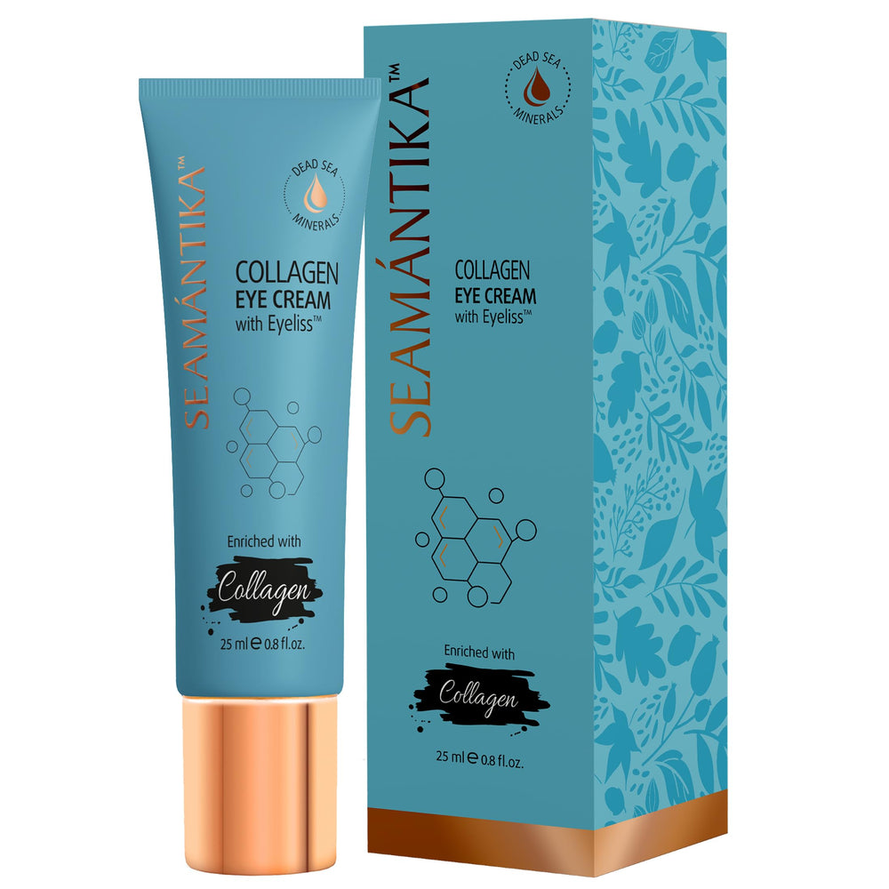 SEAMANTIKA crème sous-yeux au collagène, réduction potentielle des poches et ridules.