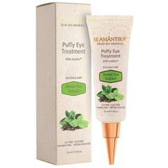 Soin yeux SEAMANTIKA – avant/après montrant un regard plus frais et hydraté.